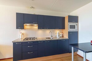 Kühlschrank, Mikrowelle, Herdplatte, Geschirrspüler