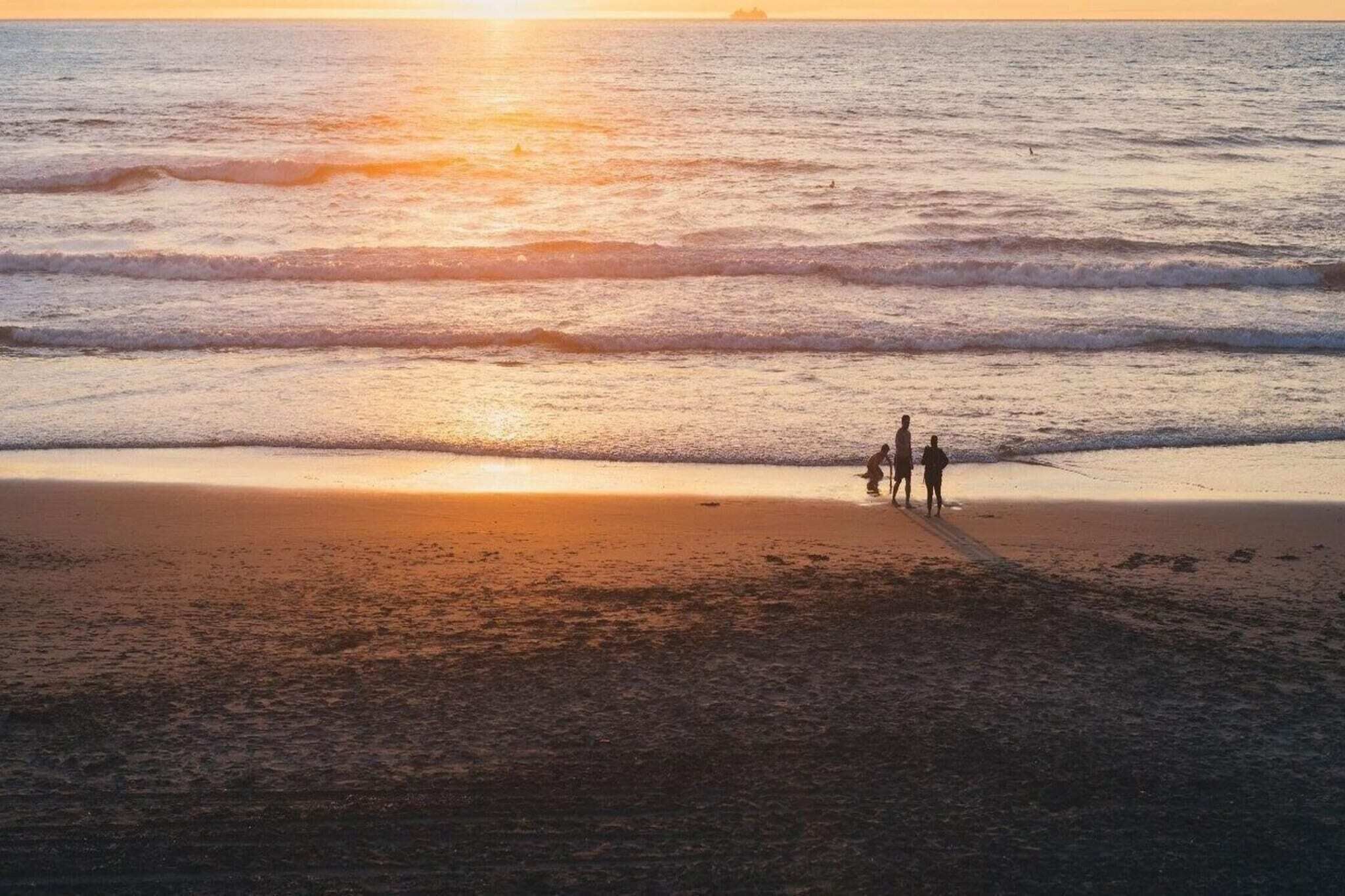Vlak bij het strand
