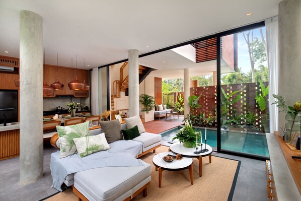 Dahayu - Three Bedroom Residence | Living area - Damara Village Ubud by Alaya Private Estate (Ubud)
