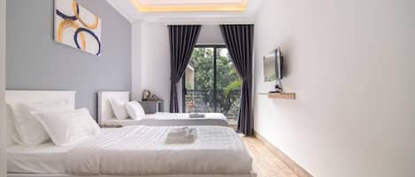 1 slaapkamer, een minibar met enkele gratis items