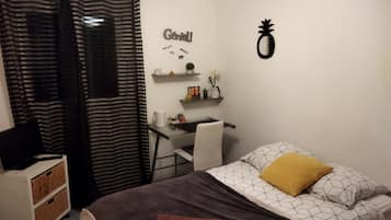 2 chambres, fer et planche Ă repasser, Wi-Fi, draps fournis