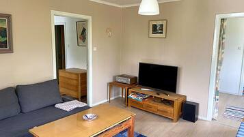 Smart TV, books, stereo