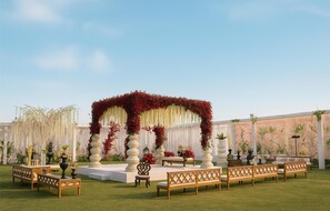 Outdoor wedding area
