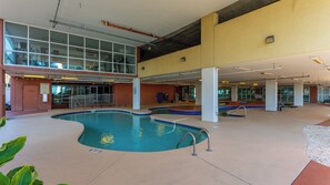 Indoor pool, outdoor pool - Spacious condo, across the street from the beach + Free Attraction Tickets! (North Myrtle Beach)