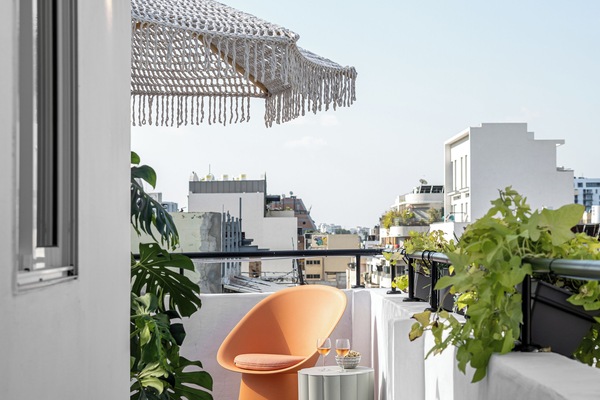 Apartment, 1 Double Bed, City View | Terrace/patio
