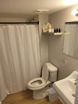 Dusche, Haartrockner, Handtücher