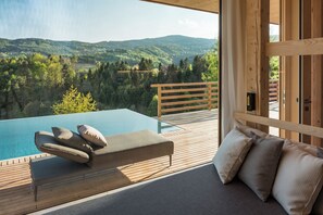 Chalet Mewah, kolam renang pribadi, pemandangan bukit | Pemandangan dari kamar