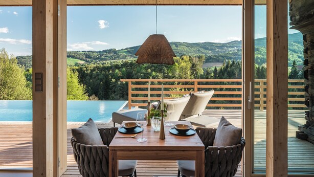 Luxury Chalet, Private Pool, Hill View | In-room dining - Kellerstöckl Steinreib (Sankt Stefan ob Stainz)