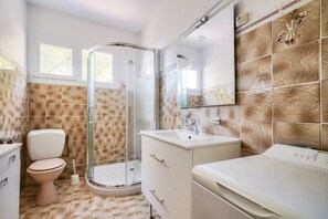 Shower, hair dryer