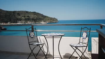 Deluxe Quadruple Room, Sea View | Terrace/patio