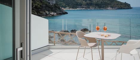 Junior Double or Twin Room, Sea View | Terrace/patio