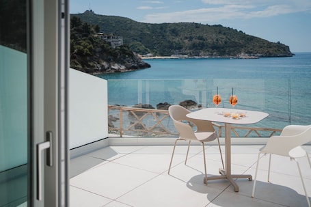 Junior Double or Twin Room, Sea View | Terrace/patio
