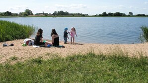 Vlak bij het strand