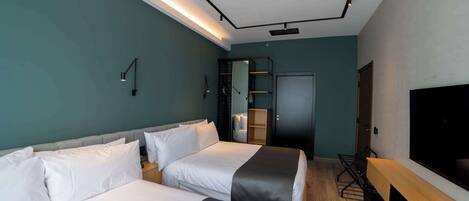 In-room safe, desk, laptop workspace, iron/ironing board