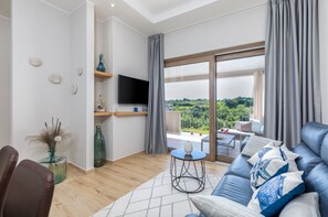 TV, fireplace - Villa Rotonda - Beautiful modern built villa with large privat pool, perfectly located for exploring Istria (Lindar)