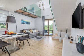 TV, fireplace - Villa Rotonda - Beautiful modern built villa with large privat pool, perfectly located for exploring Istria (Lindar)