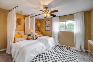 2 habitaciones, internet y ropa de cama