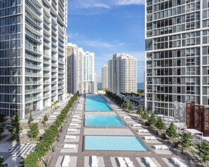 Pool - Icon Brickell 2BDR 46th Fl Ocean & Pool Views (Miami)