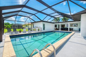 A heated pool