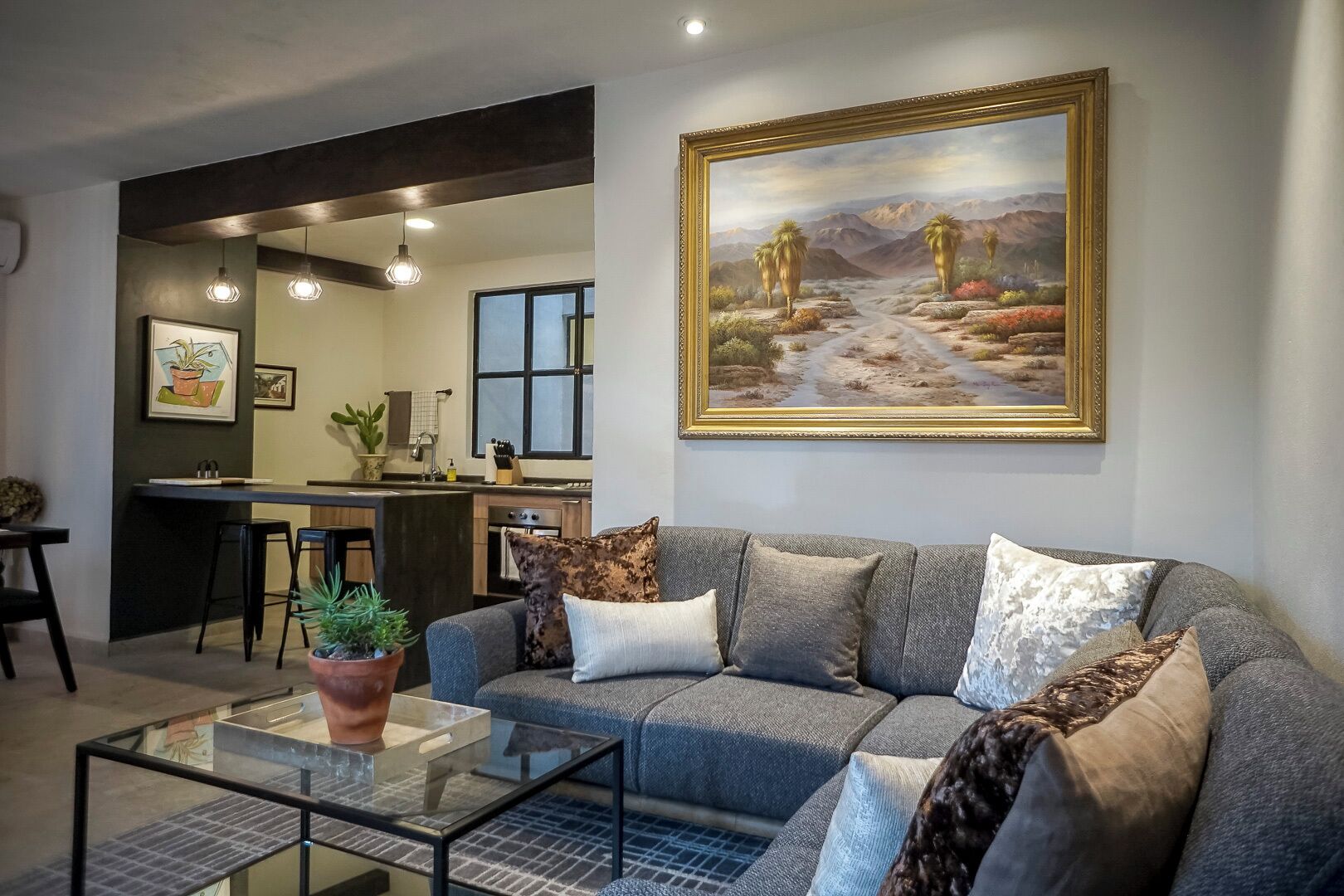 Superior Apartment, 2 Bedrooms, Kitchen | Living area