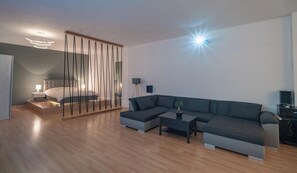 Family Studio, City View | Blackout curtains, soundproofing, iron/ironing board, cots/infant beds - Cinema Zeus Studios - By Avelink (Spata-Artemida)