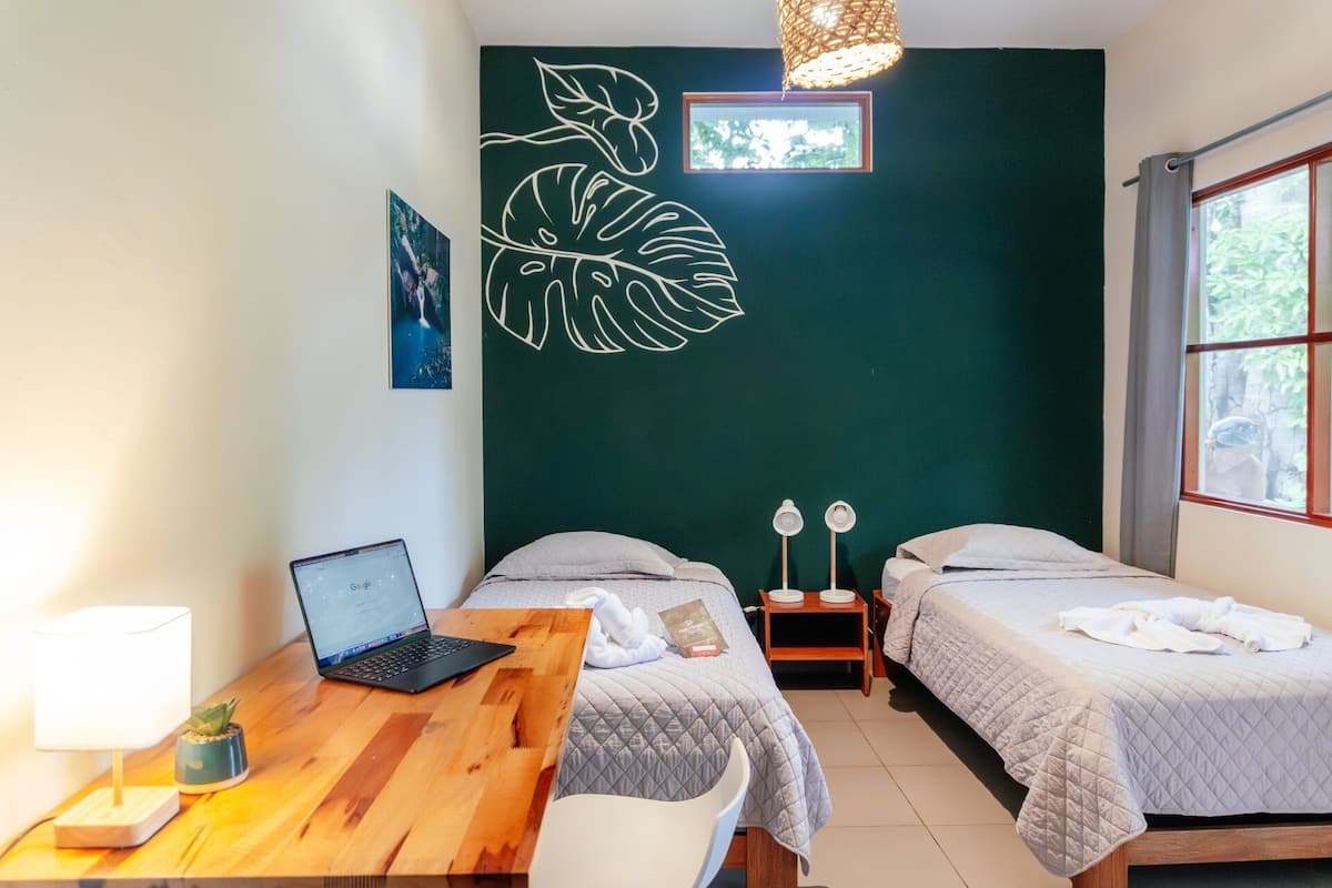 Double Room, Garden View | Premium bedding, memory foam beds, laptop workspace
