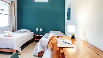 Camera Comfort con 2 letti singoli, vista giardino | Biancheria da letto di alta qualità, materassi in memory foam