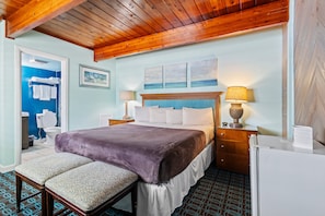 Room, 1 King Bed, Balcony, Garden View (Oceanfront Inn Room #9) | 1 bedroom, individually decorated, individually furnished, bed sheets - Oceanfront Inn II (Fort Pierce)
