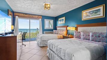 Room, 2 Double Beds, Balcony, Ocean View (Oceanfront Inn Room #20) | 1 bedroom, individually decorated, individually furnished, bed sheets
