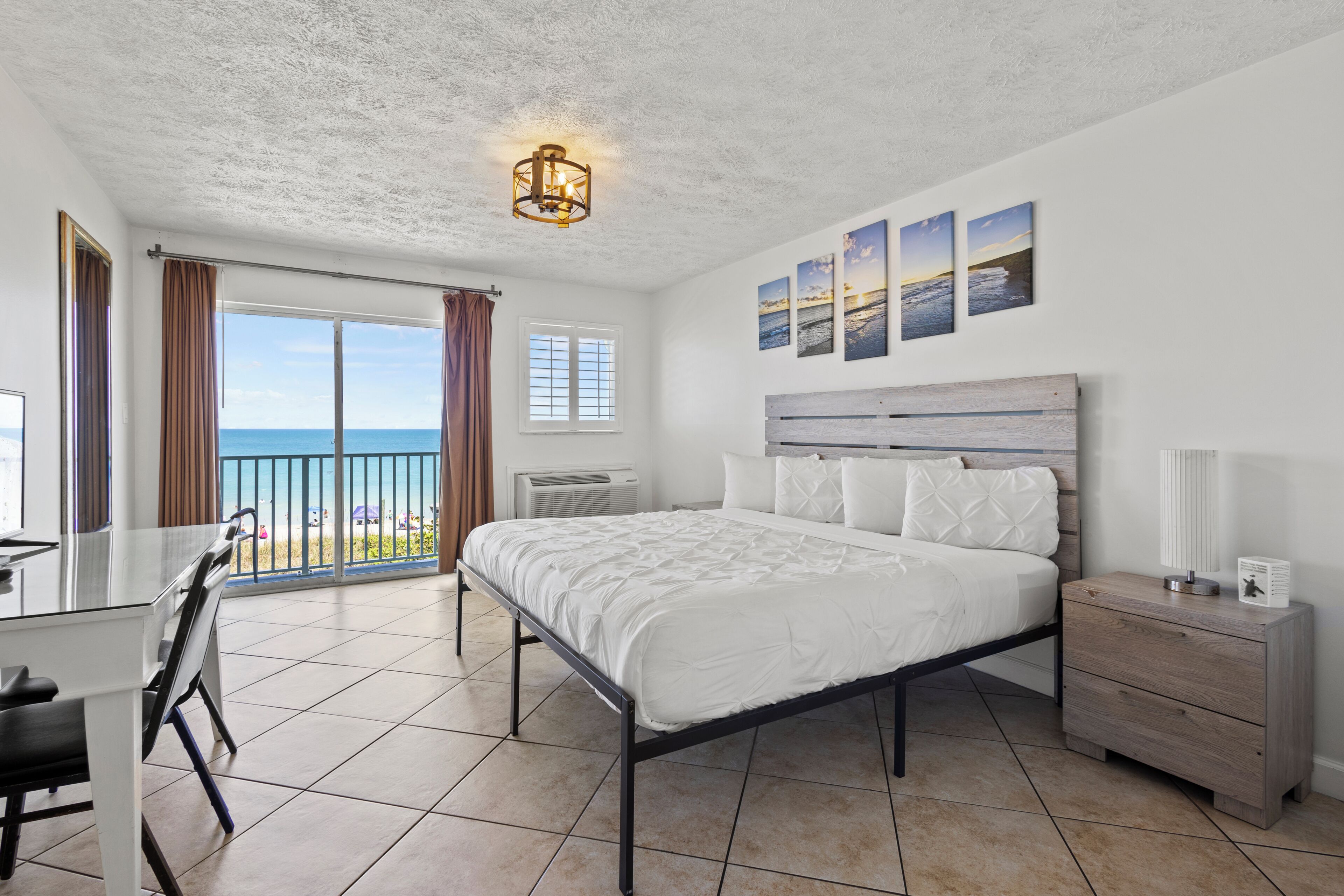 Room, 1 King Bed, Balcony, Ocean View (Oceanfront Inn Room #25) | 1 bedroom, individually decorated, individually furnished, bed sheets
