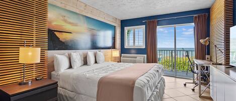 Room, 1 King Bed, Balcony, Ocean View (Oceanfront Inn Room #17) | 1 bedroom, individually decorated, individually furnished, bed sheets