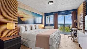 Room, 1 King Bed, Balcony, Ocean View (Oceanfront Inn Room #17) | 1 bedroom, individually decorated, individually furnished, bed sheets