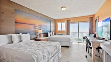 Room, 2 Double Beds, Balcony, Ocean View (Oceanfront Inn Room #24) | 1 bedroom, individually decorated, individually furnished, bed sheets