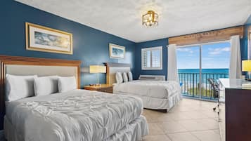 Room, 2 Double Beds, Balcony, Ocean View (Oceanfront Inn Room #22) | 1 bedroom, individually decorated, individually furnished, bed sheets