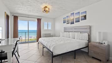 Room, 1 King Bed, Balcony, Ocean View (Oceanfront Inn Room #25) | 1 bedroom, individually decorated, individually furnished, bed sheets