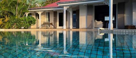 A heated pool