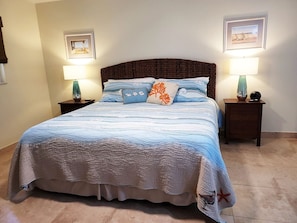 2 bedrooms, desk, iron/ironing board, travel cot