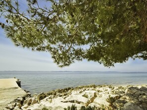 Vlak bij het strand