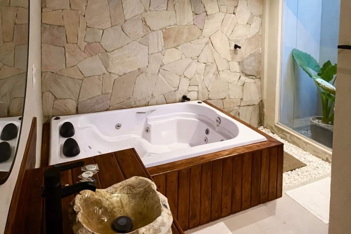 Secador de pelo, jabón, shampoo, papel higiénico