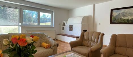 Televisie en een open haard