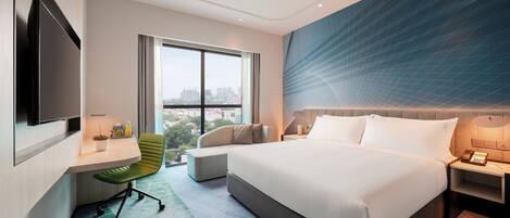 Ropa de cama de alta calidad y minibar