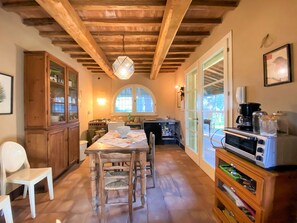Fridge, oven, cookware/dishes/utensils, dining tables - Vacation home Erbe by Interhome (Montescudaio)