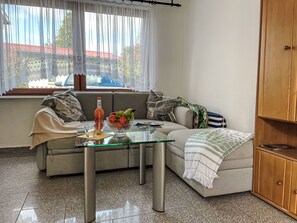 Televisión y chimenea 