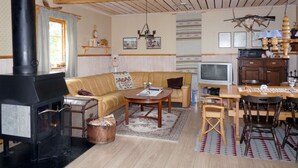 TV, caminetto, lettore DVD