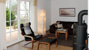 Fernseher, Kamin, DVD-Player