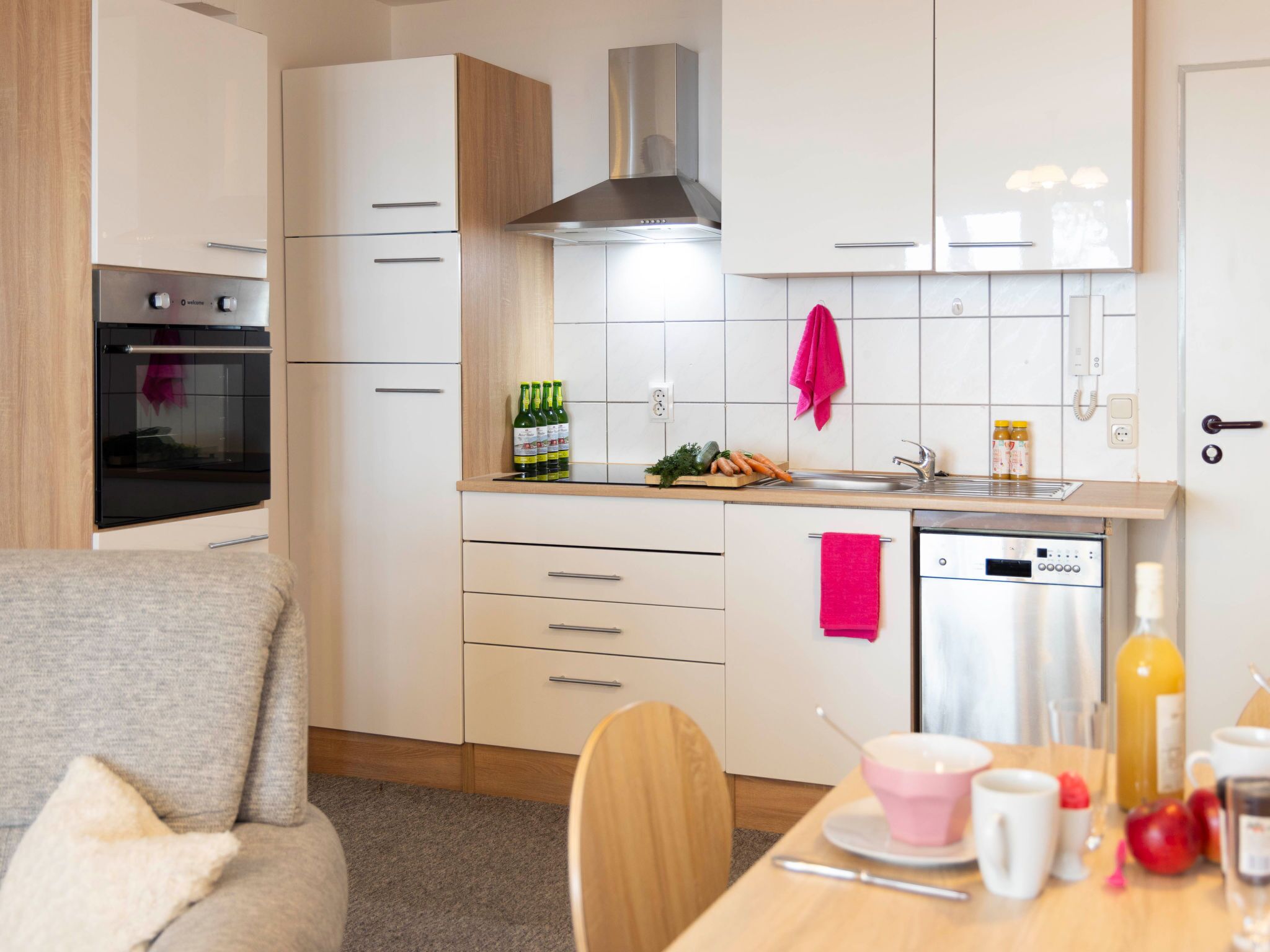 Fridge, oven, dishwasher, toaster