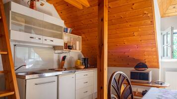 Fridge, microwave, oven, toaster