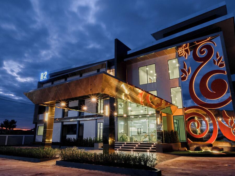 Fassade der Unterkunft – Abend/Nacht