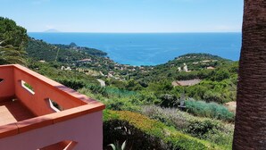 A coastal landscape with a view of the sea and a mountain in the distance. - Apartment Palma by Interhome (Capoliveri)