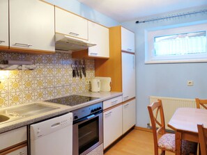 Fridge, microwave, dishwasher, toaster
